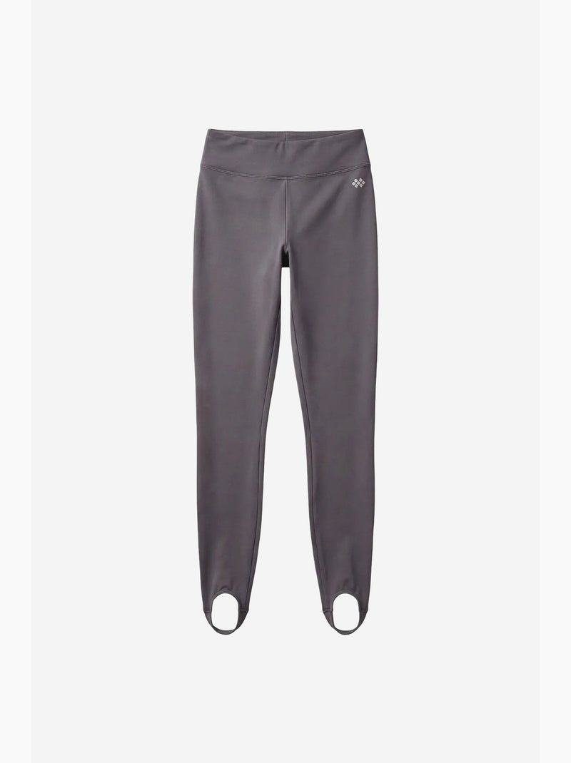 Leggings femininas de poliéster e elastano tommy Cinza-preto - Kiabi