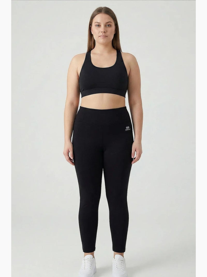 Leggings femininas de poliéster e elastano tommy Preto - Kiabi