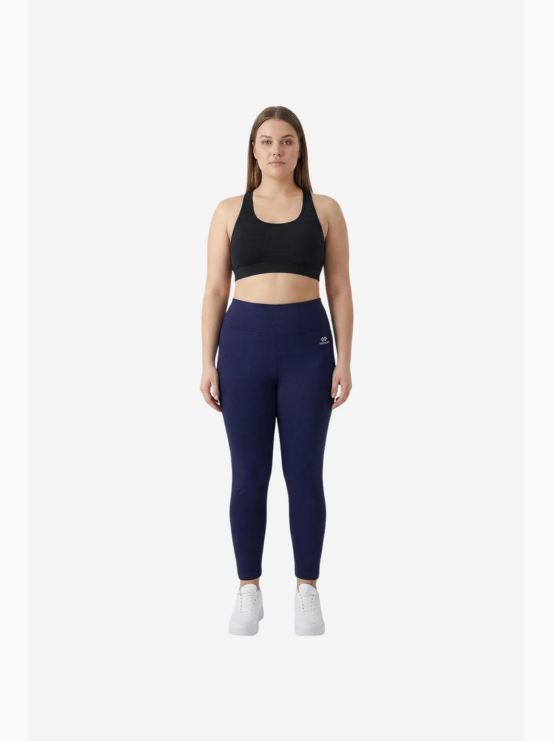 Leggings femininas em poliéster-elastano tommy Azul-cinza - Kiabi