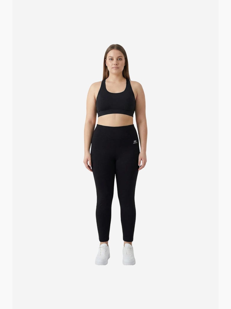 Leggings femininas em poliéster-elastano tommy Preto - Kiabi