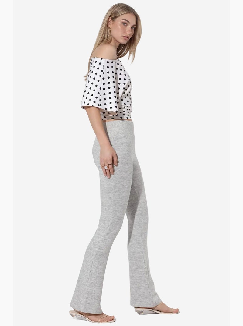Leggings flare de cintura alta busem Cinza claro - Kiabi
