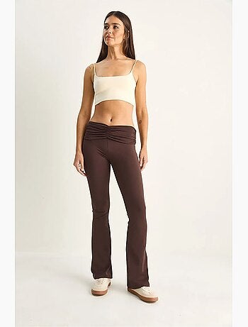 Leggings flare de cintura alta lucci