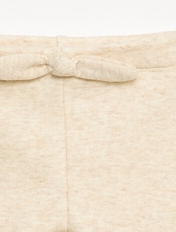 Leggings forrados em fleece com laço