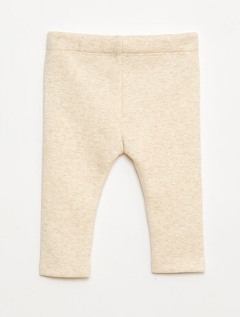 Leggings forrados em fleece com laço