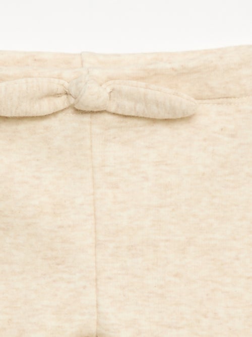 Leggings forrados em fleece com laço - Kiabi