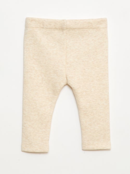 Leggings forrados em fleece com laço - Kiabi