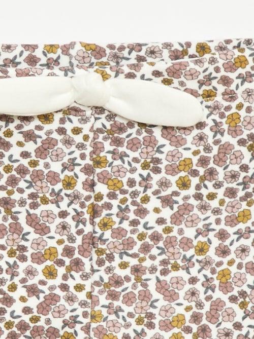 Leggings forrados em fleece com laço - Kiabi