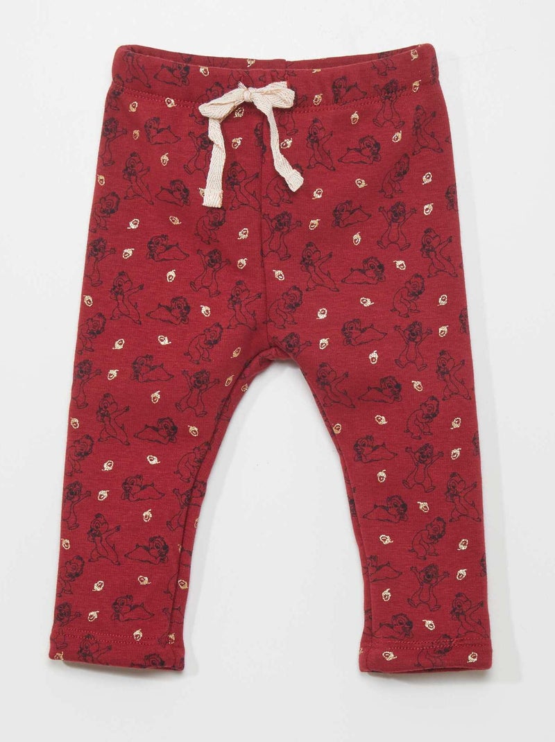 Leggings grossas 'Disney' 'Tico e Teco' VERMELHO - Kiabi