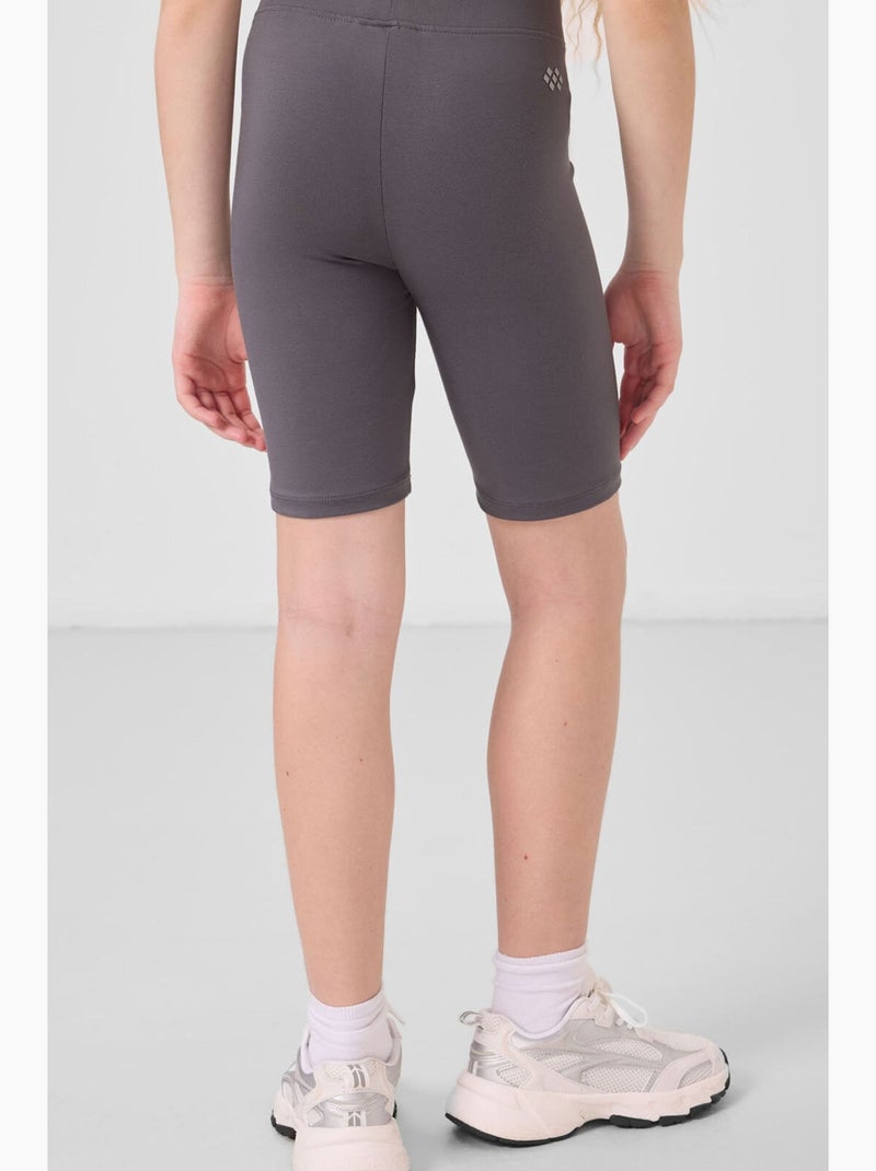 Leggings infantil de algodão tommy Cinza-preto - Kiabi