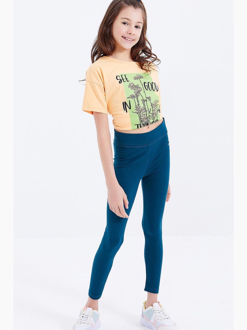 Leggings infantil tommy Azul-petróleo - Kiabi