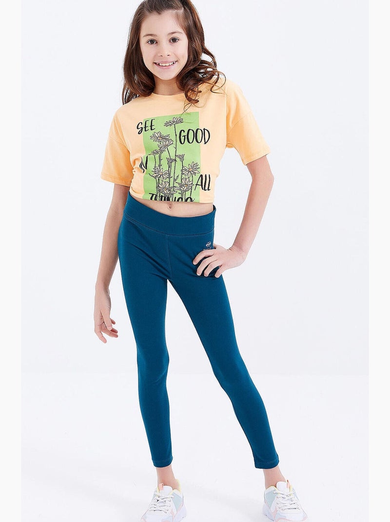 Leggings infantil tommy Azul-petróleo - Kiabi
