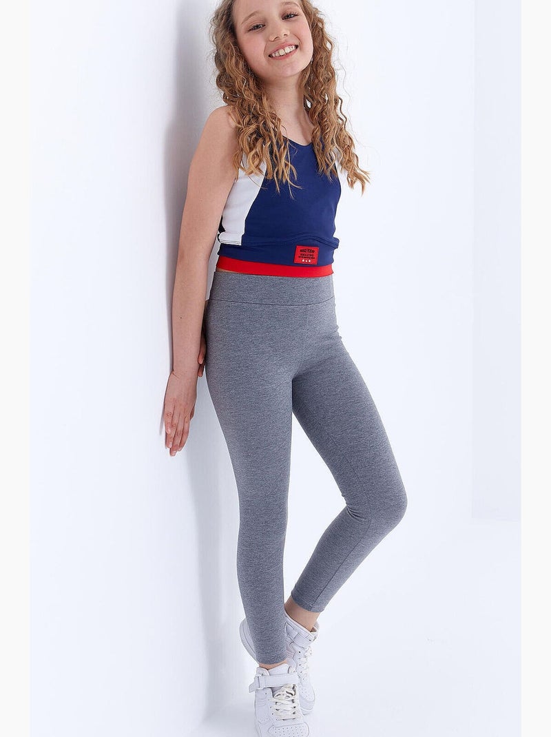 Leggings infantil tommy Preto Cinza - Kiabi