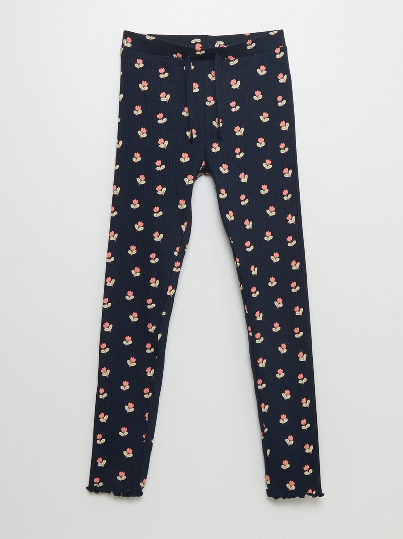 Leggings nervuradas AZUL - Kiabi
