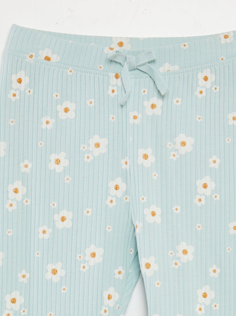 Leggings nervuradas AZUL - Kiabi