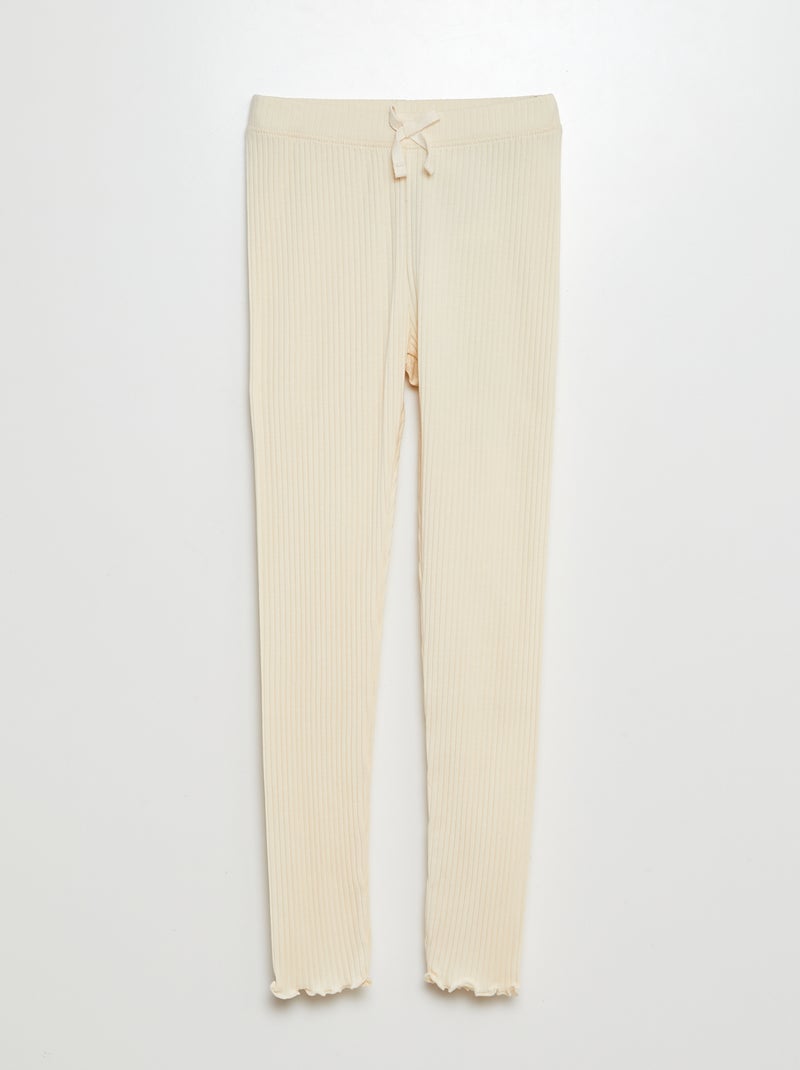 Leggings nervuradas BRANCO - Kiabi