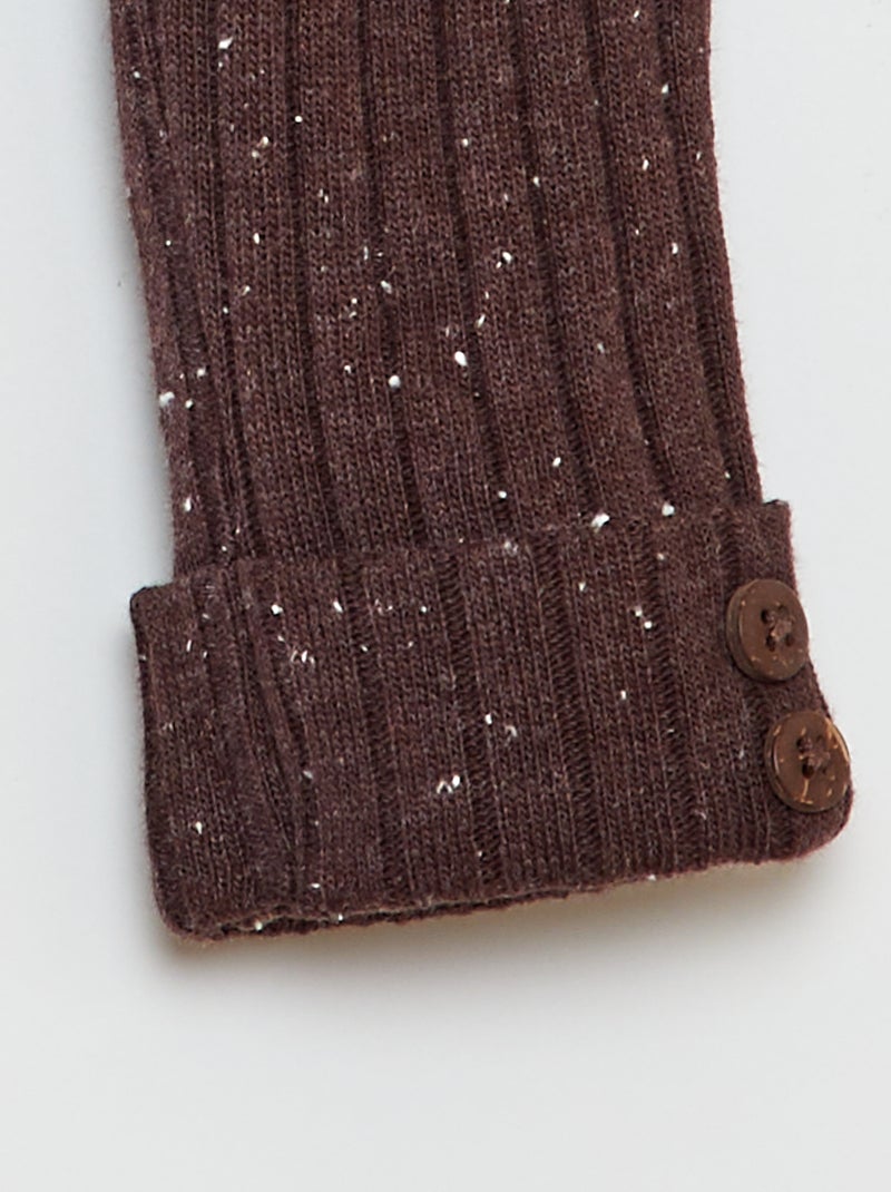 Leggings nervuradas CASTANHO - Kiabi