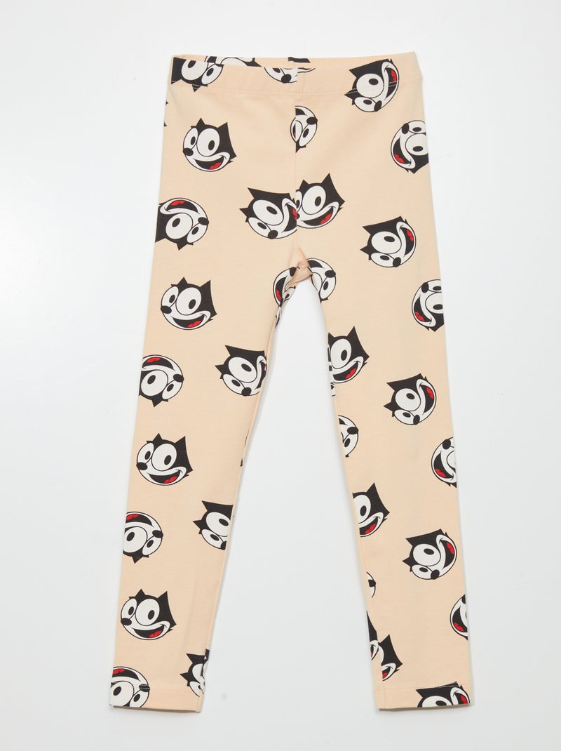 Leggings 'O gato Félix' BEGE - Kiabi