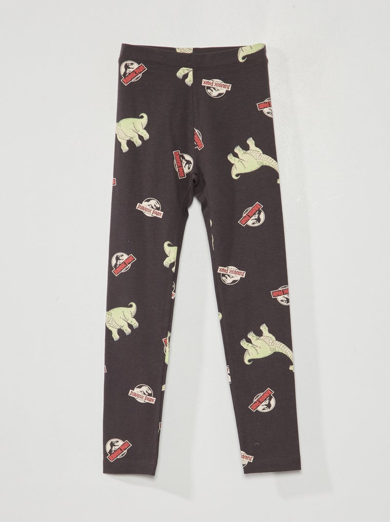 Leggings 'Parque Jurássico' Preto - Kiabi