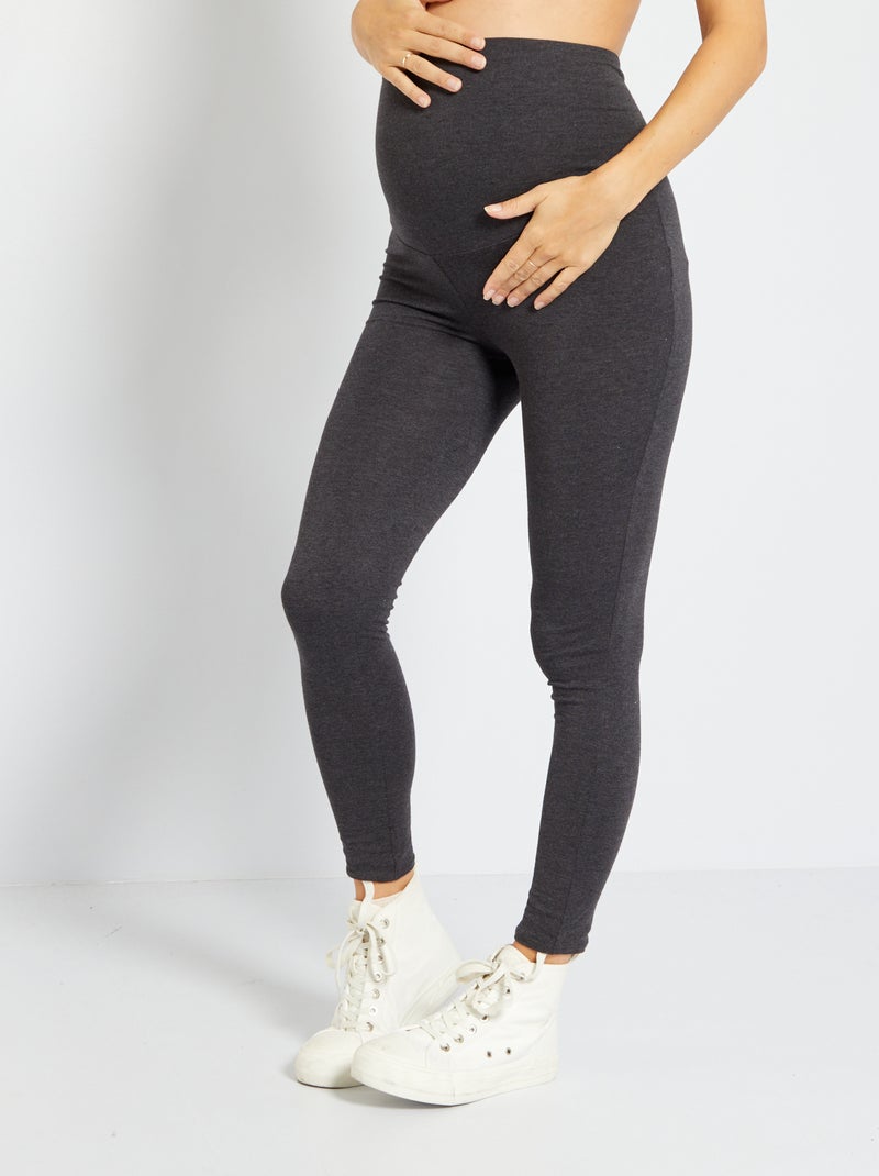 Leggings pré-mamã em malha extensível CINZA - Kiabi