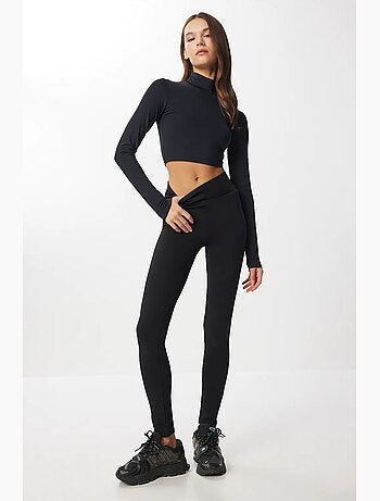 Leggings pull-on slim fit de cintura alta istanbul