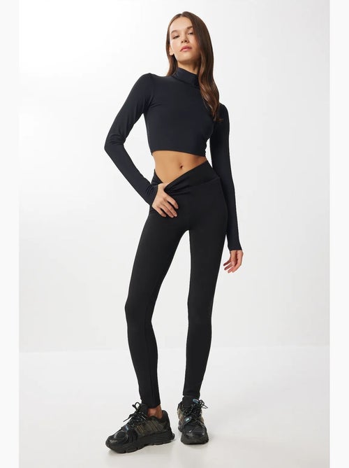 Leggings pull-on slim fit de cintura alta istanbul - Kiabi Leggings pull-on slim fit de cintura alta istanbul - Kiabi