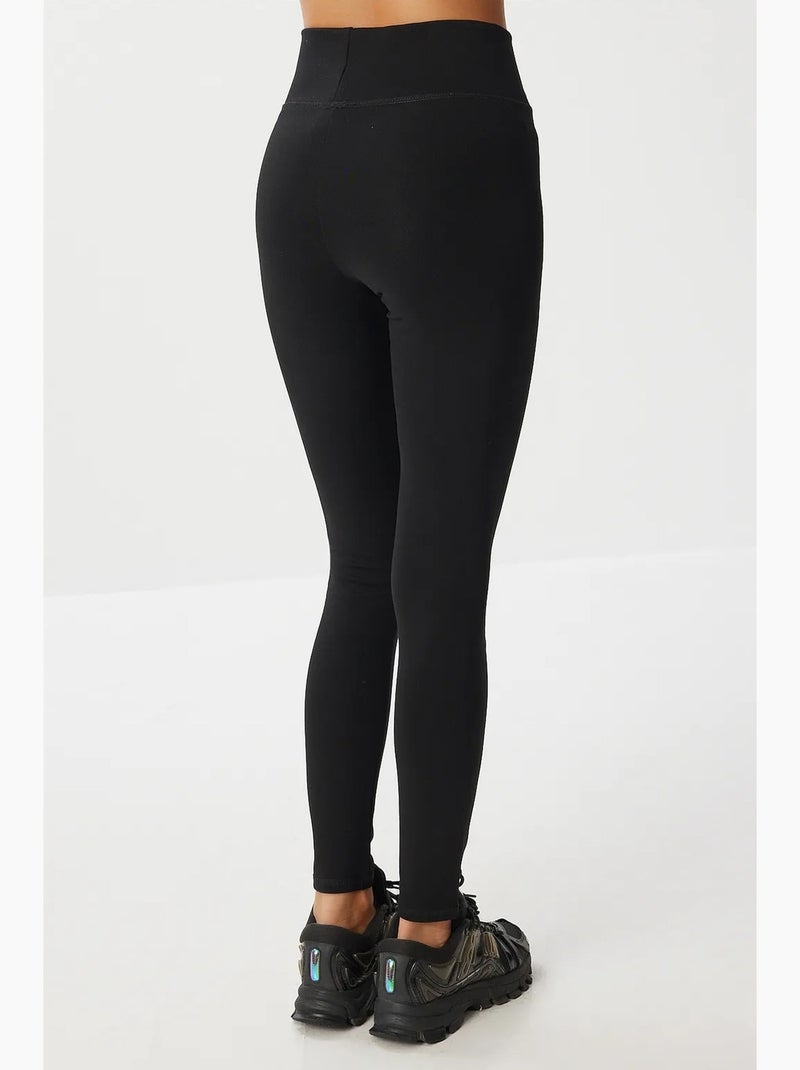 Leggings pull-on slim fit de cintura alta istanbul Preto - Kiabi