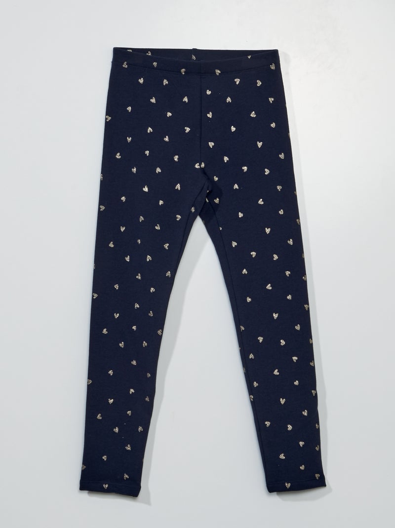 Leggings quentes com cintura elástica AZUL - Kiabi