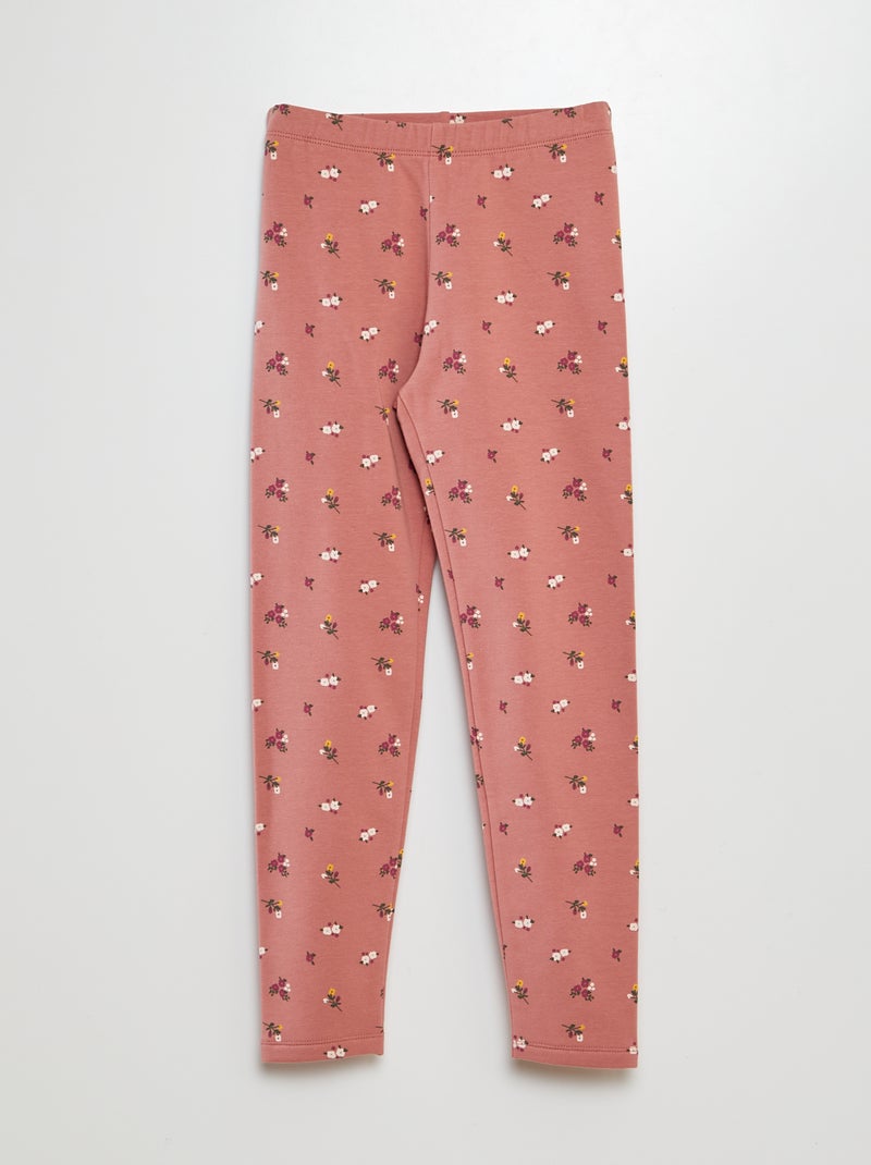 Leggings quentes com estampado ROSA - Kiabi