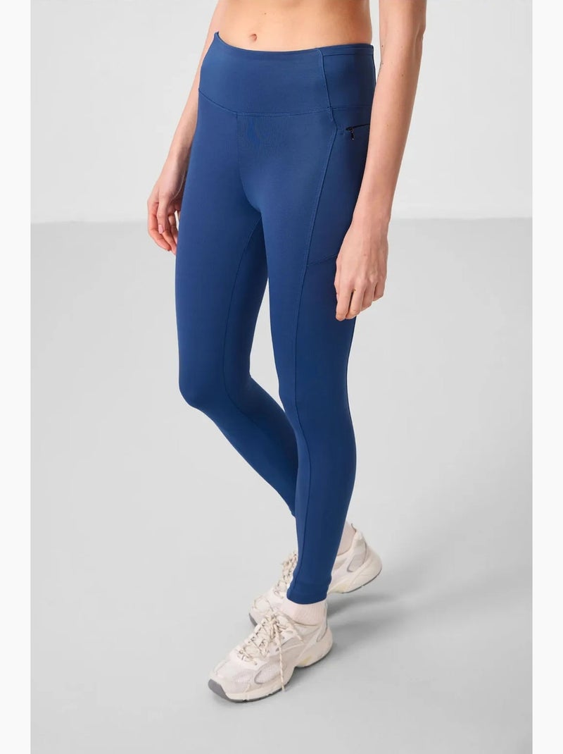 Leggings skinny de cintura subida com bolso tommy Azul - Kiabi
