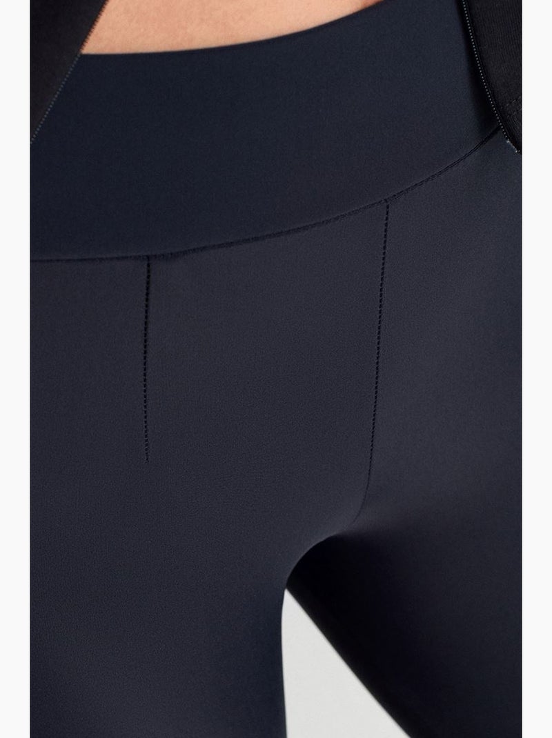 Leggings skinny de cintura subida com detalhe de fecho dilvin Azul-marinho - Kiabi