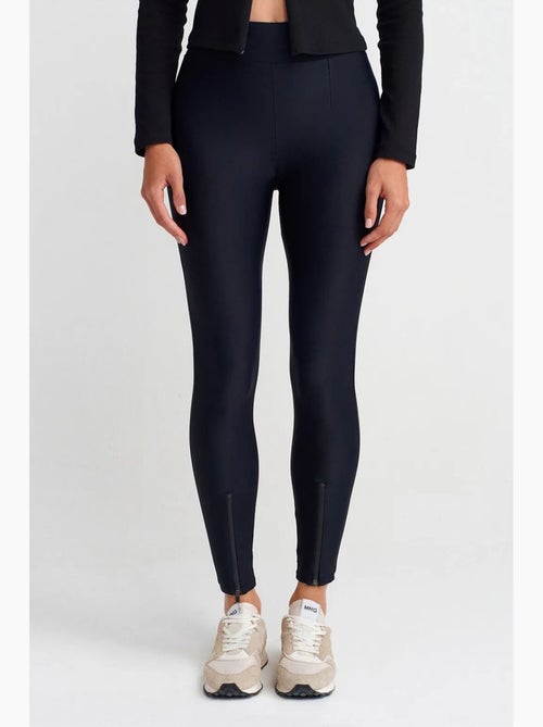 Leggings skinny de cintura subida com detalhe de fecho dilvin - Kiabi