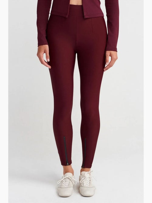 Leggings skinny de cintura subida com detalhe de fecho dilvin - Kiabi Leggings skinny de cintura subida com detalhe de fecho dilvin - Kiabi