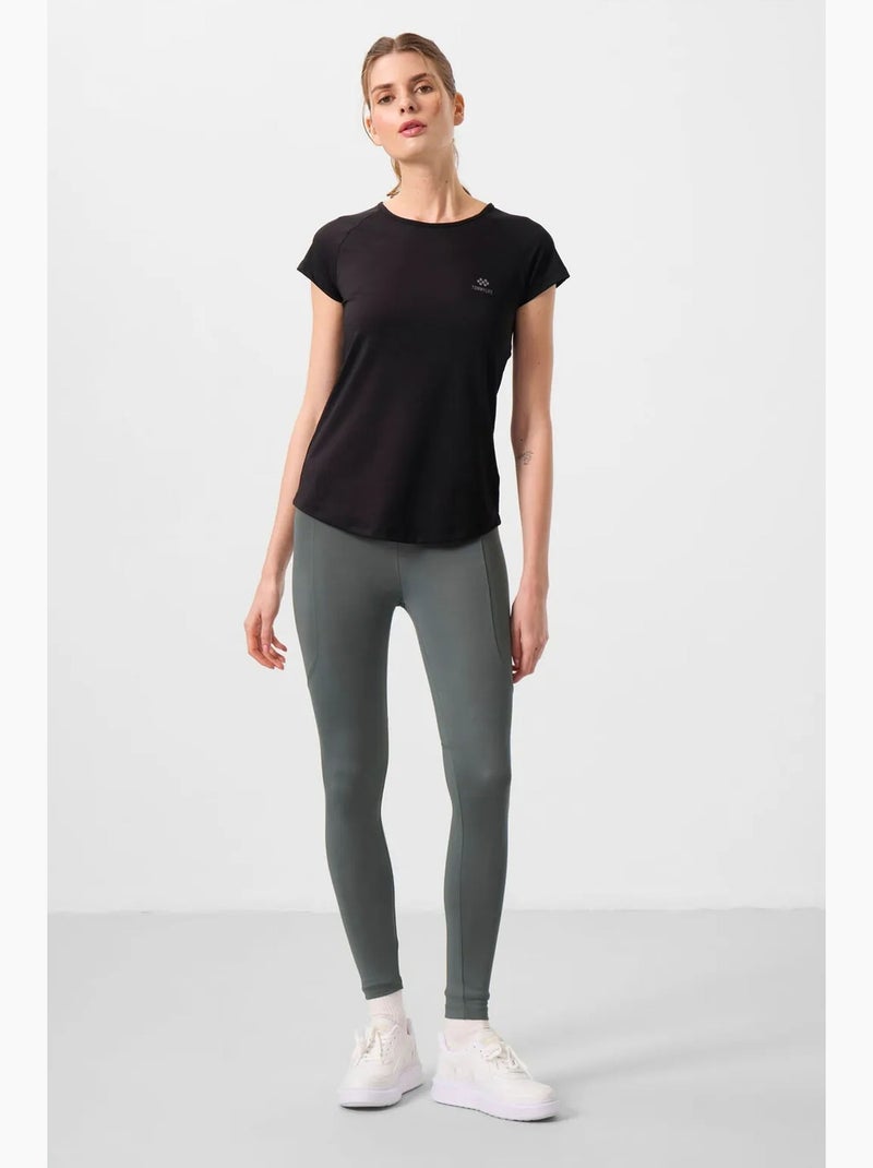 Leggings skinny de cintura subida tommy Cinza escuro - Kiabi