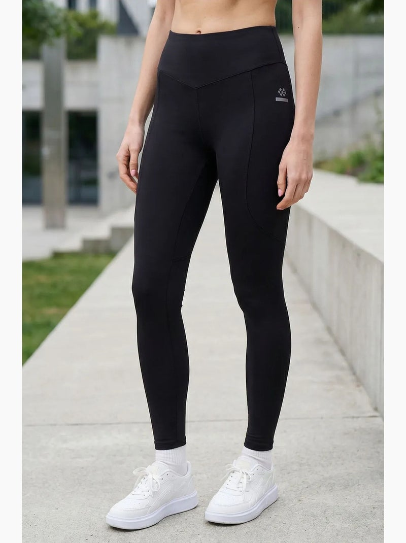 Leggings skinny de cintura subida tommy Preto - Kiabi