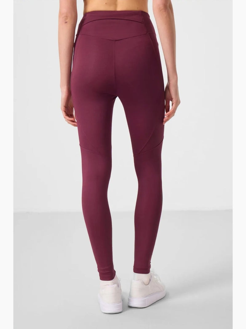 Leggings skinny de cintura subida tommy Vermelho bordô - Kiabi