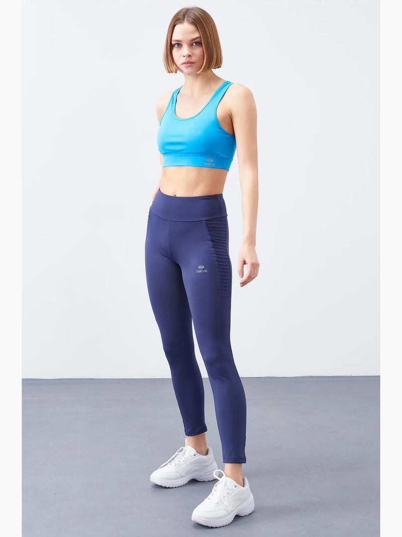Leggings slim fit de cintura subida tommy Azul-marinho - Kiabi