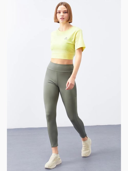 Leggings slim fit de cintura subida tommy - Kiabi Leggings slim fit de cintura subida tommy - Kiabi