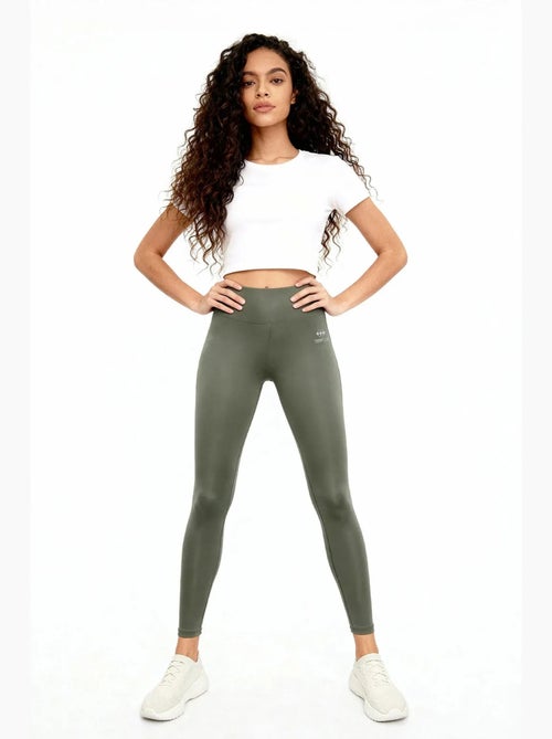 Leggings slim fit de cintura subida tommy - Kiabi Leggings slim fit de cintura subida tommy - Kiabi