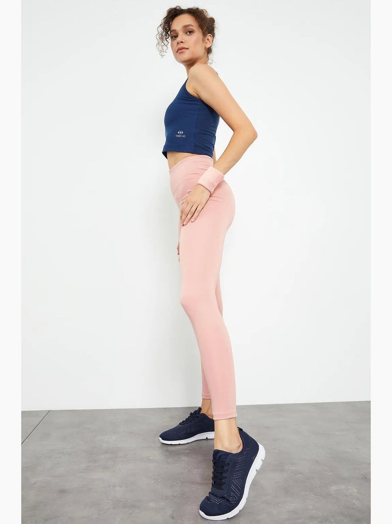 Leggings slim fit de cintura subida tommy Rosa - Kiabi