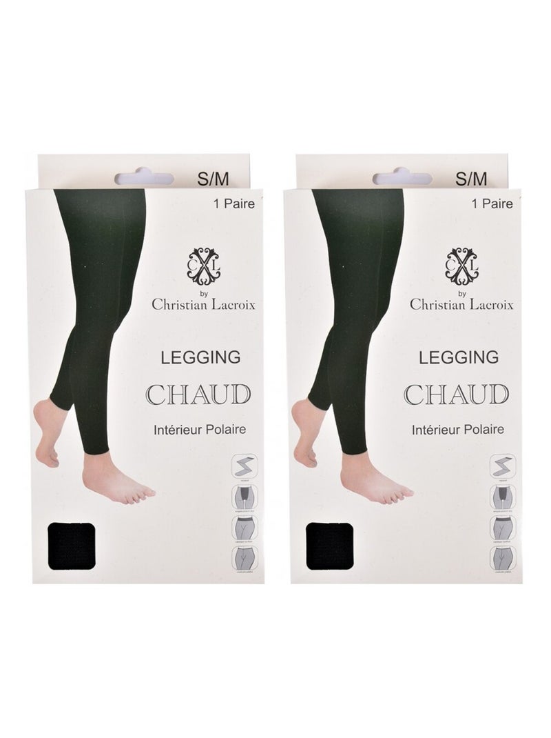 Leggings Thermo CXL By CHRISTIAN LACROIX - Pack de 2 Preto - Kiabi