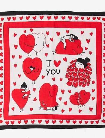 Lenço (65x65 cm) 'Agathe Sorlet x Kiabi' - Dia dos Namorados