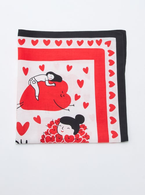 Lenço (65x65 cm) 'Agathe Sorlet x Kiabi' - Dia dos Namorados - Kiabi
