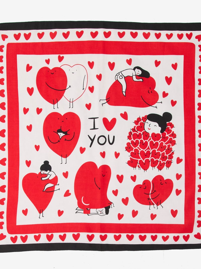 Lenço (65x65 cm) 'Agathe Sorlet x Kiabi' - Dia dos Namorados Branco - Kiabi