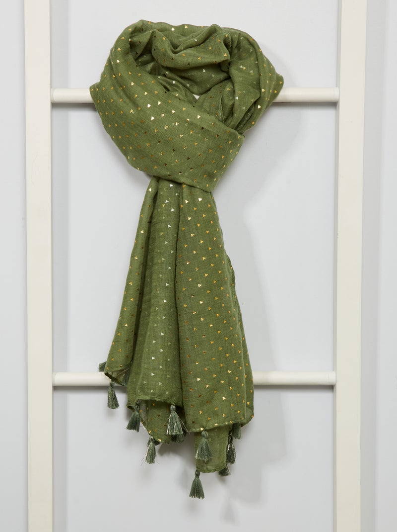 Lenço com estampado dourado CAQUI - Kiabi