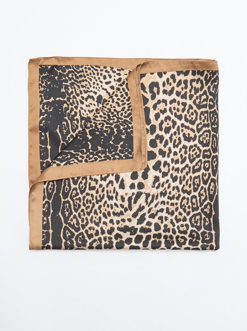 Lenço com estampado leopardo Castanho - Kiabi