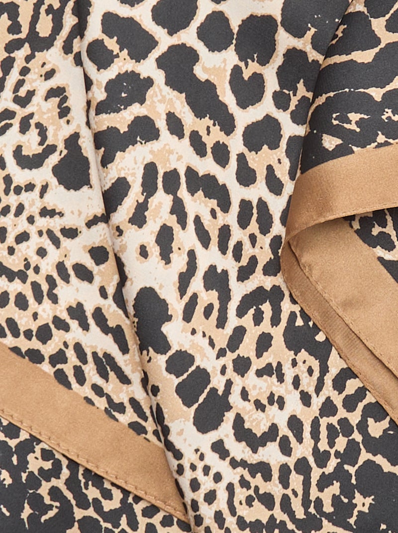 Lenço com estampado leopardo Castanho - Kiabi