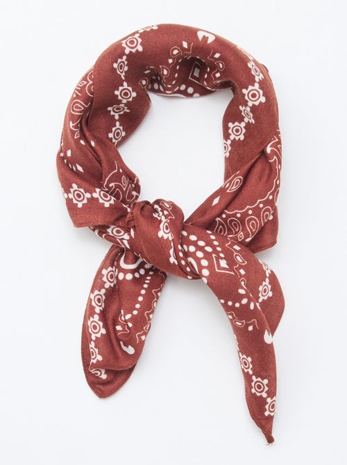 Lenço com padrões - 70 x 70 cm - Kiabi