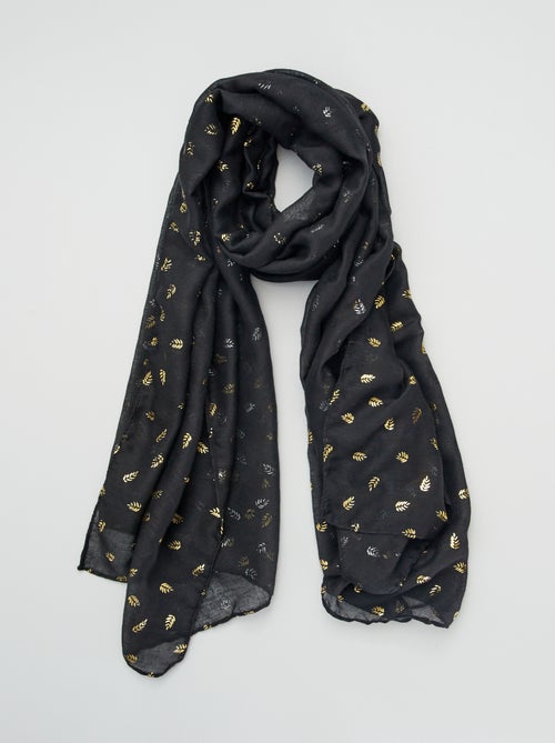 Lenço em voile com estampado folhagem - Kiabi
