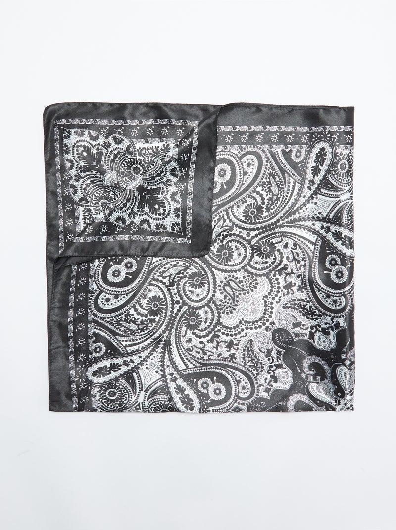 Lenço estampado 'arabescos' Preto - Kiabi