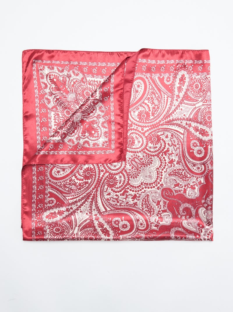 Lenço estampado 'arabescos' Vermelho - Kiabi
